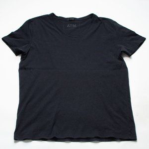 ATM  Black V-Neck, Medium Men